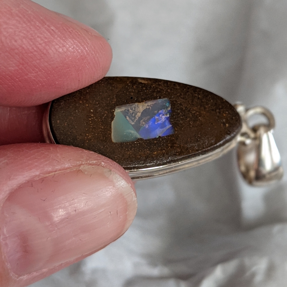 Boulder Opal, 925 Silver Pendant - Picture 2 of 6